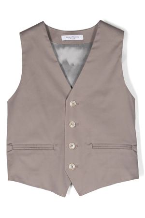 grey cotton gilet PAOLO PECORA KIDS | PP3555TORTO